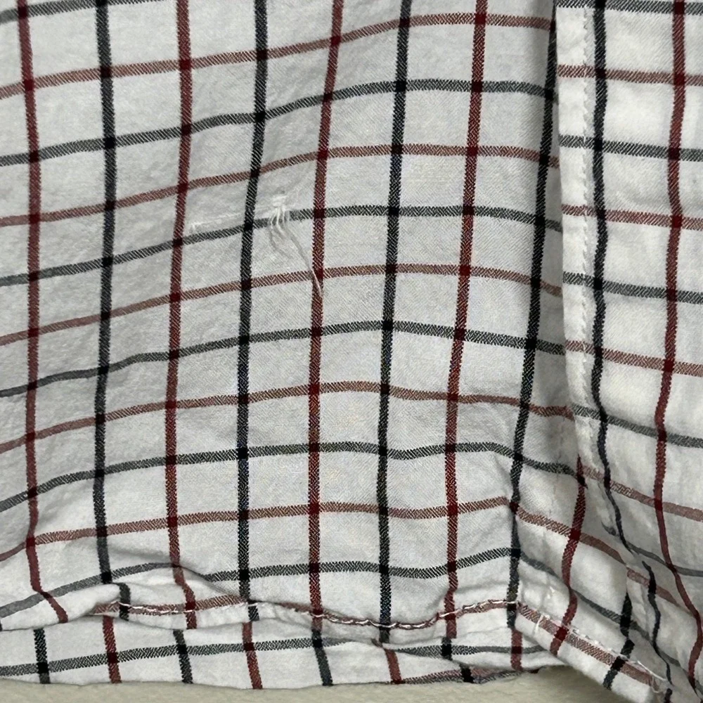J‎ Crew Slim Fit Organic Cotton Stretch Button Down Shirt Mens Medium Checkered
